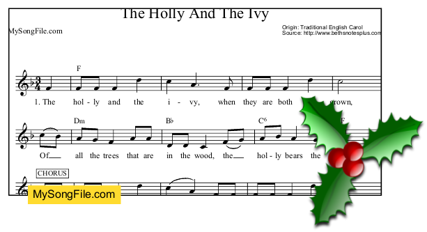 The Holly And The Ivy - F Major
